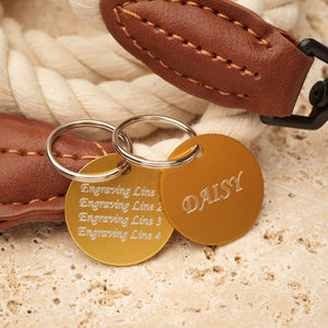 Circle Gold Aluminium Tag