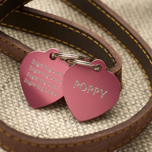 Heart Pink Aluminium Tag