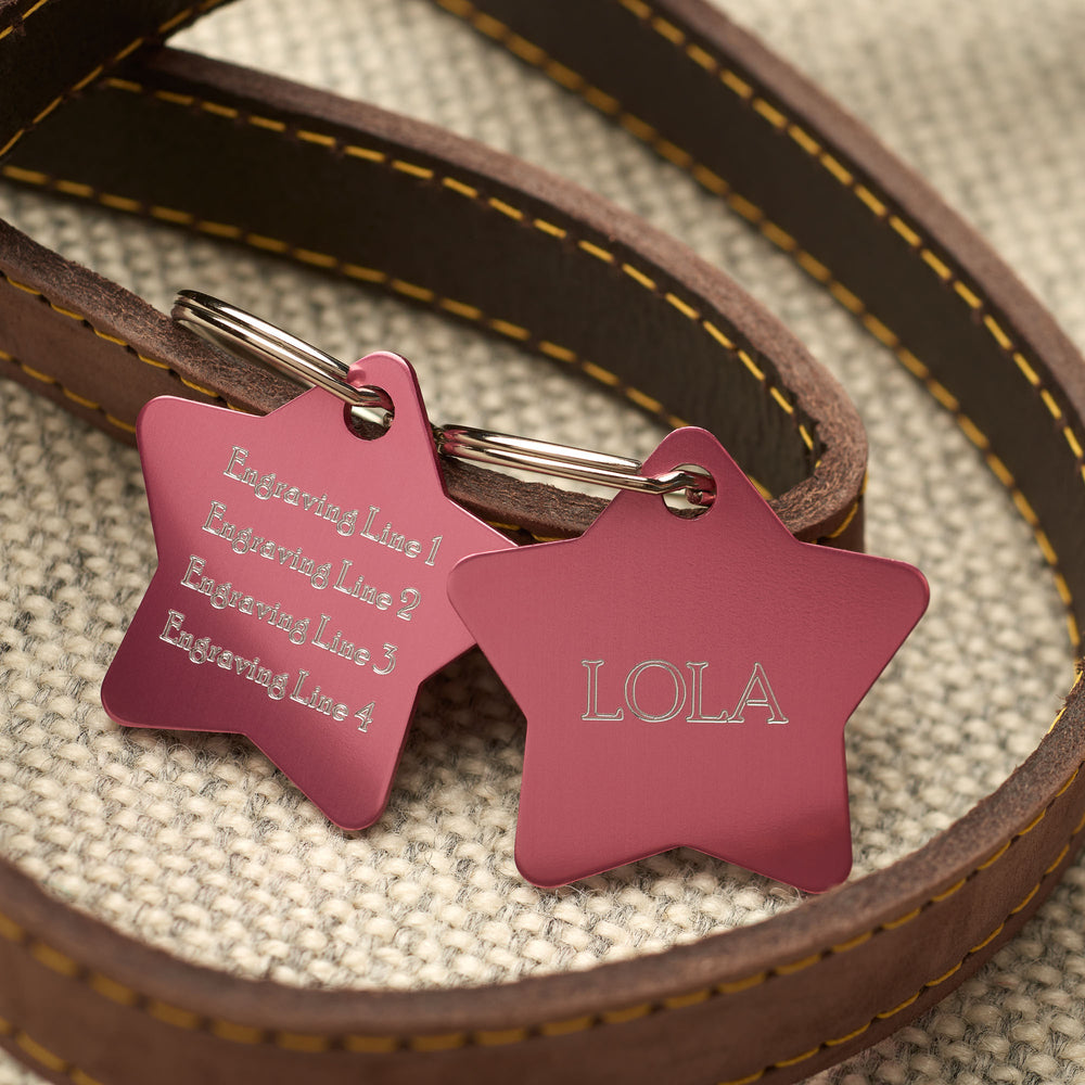 Star Pink Aluminium Tag