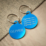 Tag Circle Blue Aluminium Tag