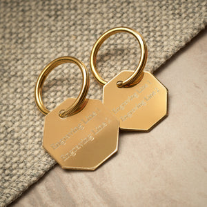 Brass Octagon Tag