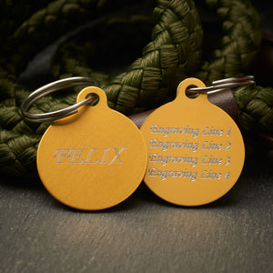 Tag Circle Gold Aluminium Tag