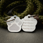 Paw Print Silver Aluminium Tag