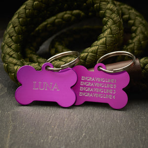 Bone Purple Aluminium Tag